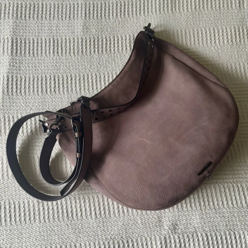 Rebecca Minkoff Lavender Leather Hobo Crossbody Studded Bag